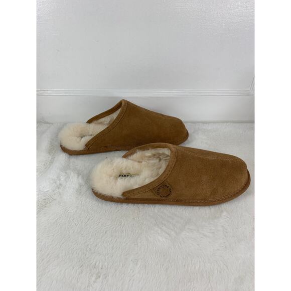 Fireside by Dearfoams Men’s Warwick Shearling Scuff Slippers Size 8 - Picture 5 of 7